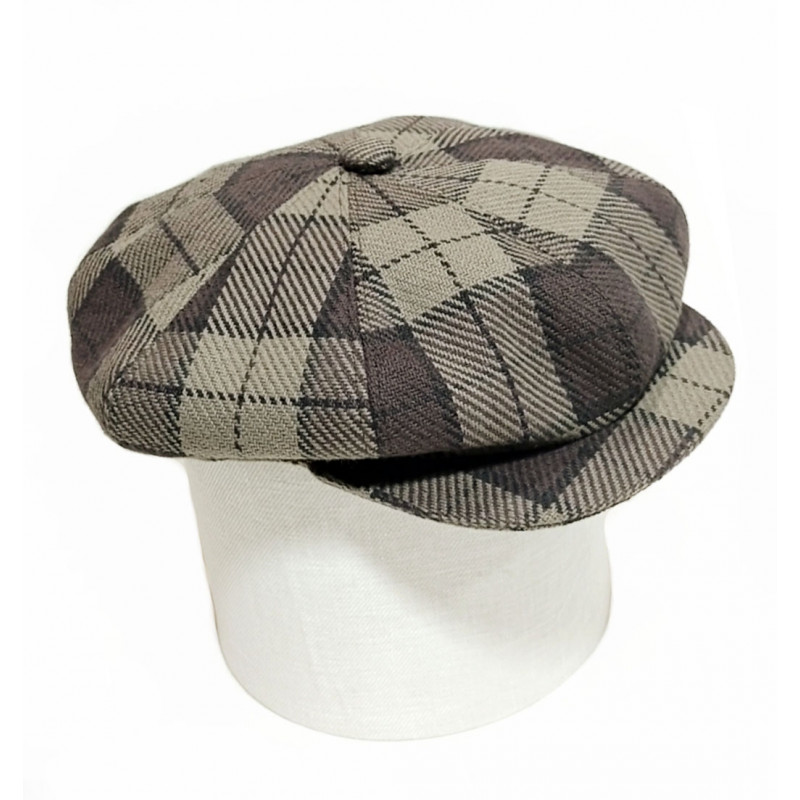 Gatsby a cuadros marrón