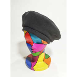 Beret plano negro