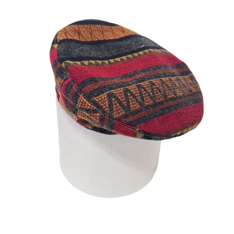Beret plana estampada