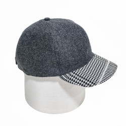 Cap de paño combinada gris