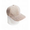 Cap de paño combinada beige