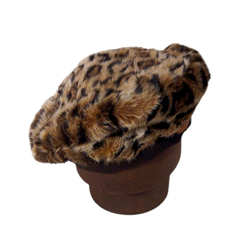 Beret piel animal print