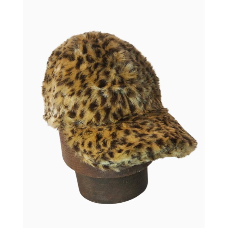 Cap piel animal print
