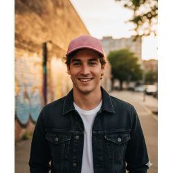 Cap cuadros rojo y blanco