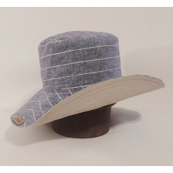 Capelina de lino rayado